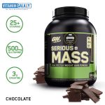 Optimum Nutrition (ON) Serious Mass High Protein and High Calorie Mass Gainer / Weight Gainer Powder - 6 lbs, 2.72 kg (Chocolate) with Vitamins and Minerals