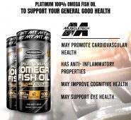 MuscleTech Essential Series Platinum Fish Oil – 100 Capsules