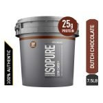 Isopure Low Carb 100% Whey Protein Isolate Powder with 25gm Protein per serve - 7.5 lbs, 3.4 kg Dutch Chocolate