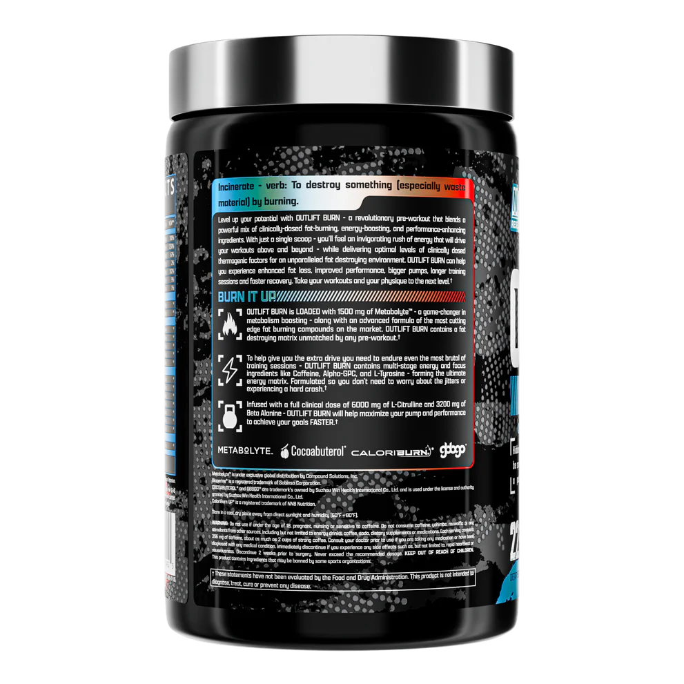 NUTREX RESEARCH OUTLIFT BURN PRE-WORKOUT 22 SERVINGS - Image 3