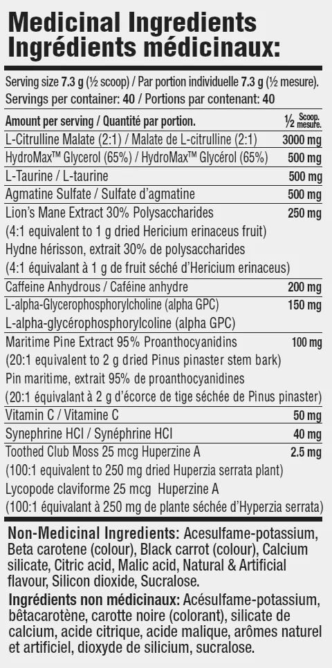 MAMMOTH SHOCK PRE-WORKOUT 40 SERVINGS - Image 2