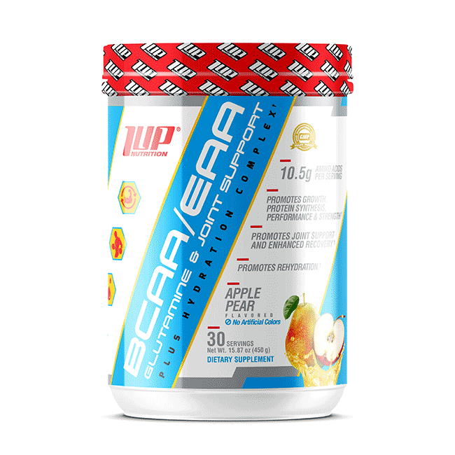 1UP-BCAA-EAA-MEN-APPLE-PEAR-WEB_1024x1024.png 1UP BCAA/EAA, Glutamine & Joint Support - Image 1