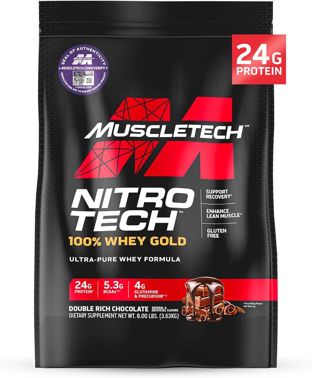 Muscletech Nitrotech 100% Whey Gold 8 lbs, 3.63 kg
