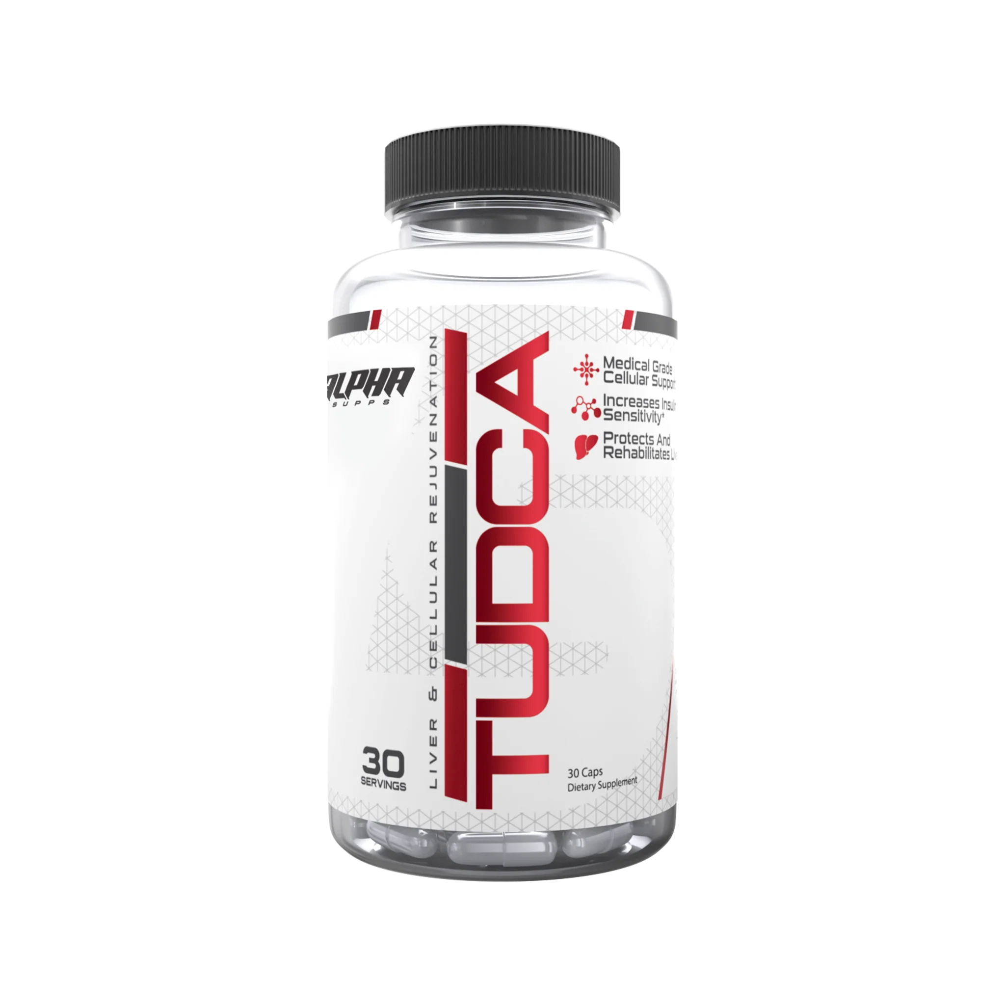 ALPHA-SUPPS-TUDCA.webp ALPHA SUPPS TUDCA (TAUROURSODEOXYCHOLIC ACID) 30 CAPSULES - Image 1