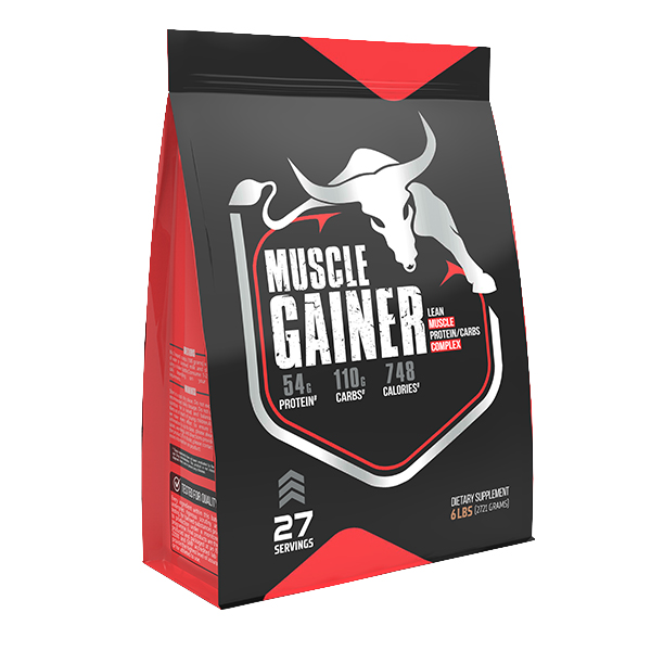 BULLPHARM Muscle Gainer | Muscle Strength & Size | Athletic performance | Protein/Carbs complex | Creatine Monohydrate | Digestive enzymes | Non GMO | FSSAI Approved | 6 Lbs