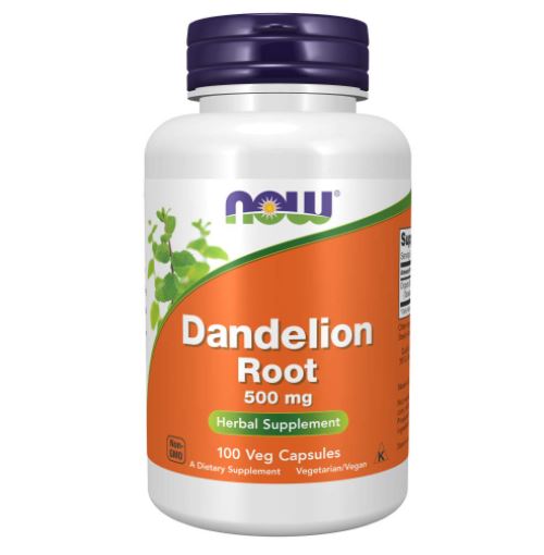 DANDELION.jpg NOW FOOD DANDELION ROOT 100 VEG CAPSULES - Image 1