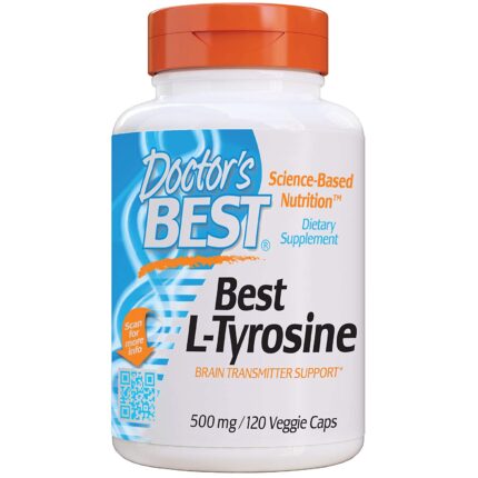 Doctor's Best Best L-Tyrosine, 500 mg, 120 Veggie Caps