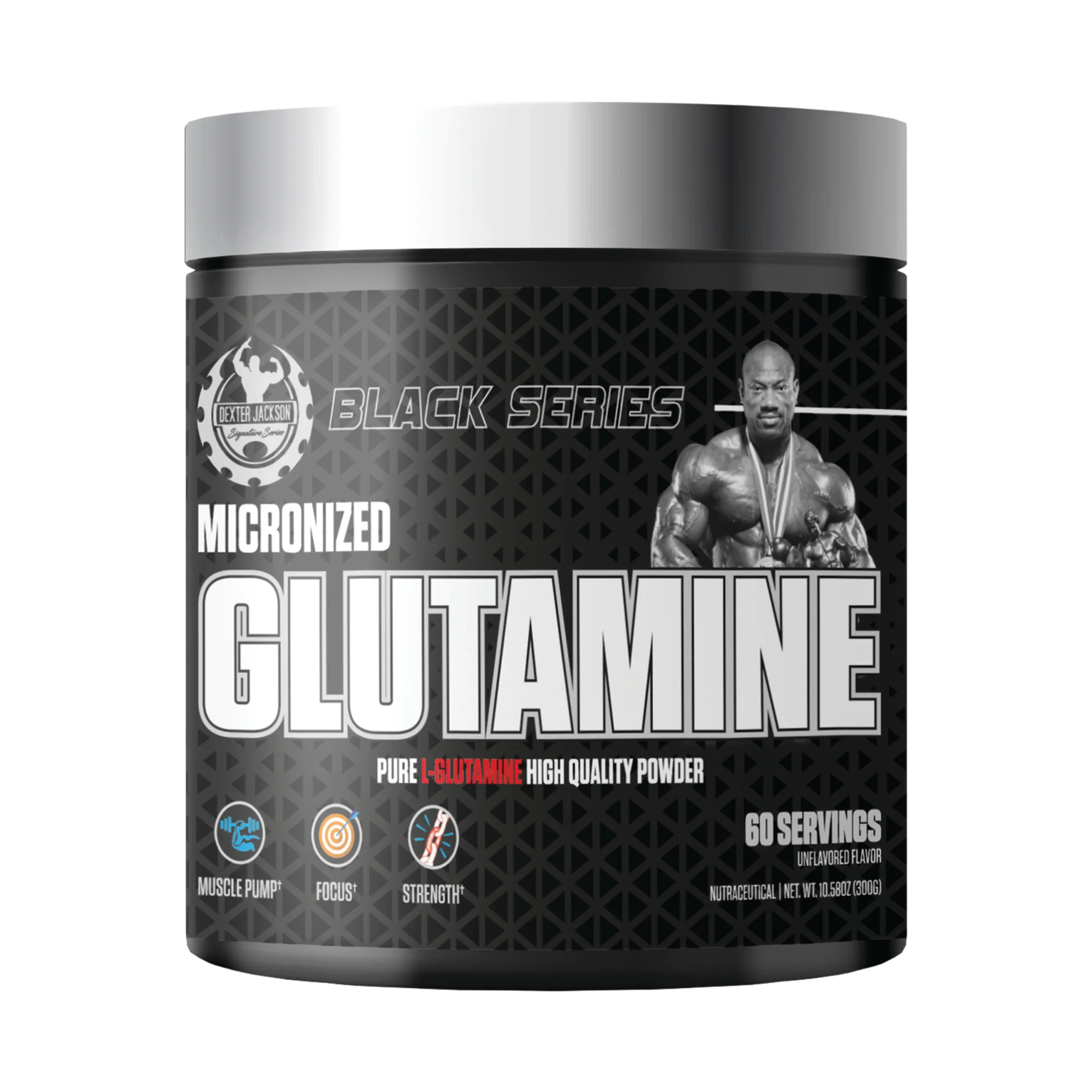 DEXTER JACKSON BLACK SERIES MICRONIZED GLUTAMINE 5000MG (60 SERVINGS)
