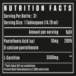 DEXTER JACKSON BLACK SERIES L-CARNITINE 3500MG (31 SERVINGS) - Image 2