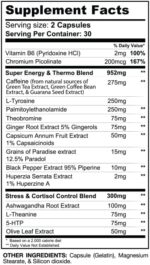 GASPARI NUTRITION DTN8 EXPLOSIVE FAT BURNER 60 CAPSULES - Image 2