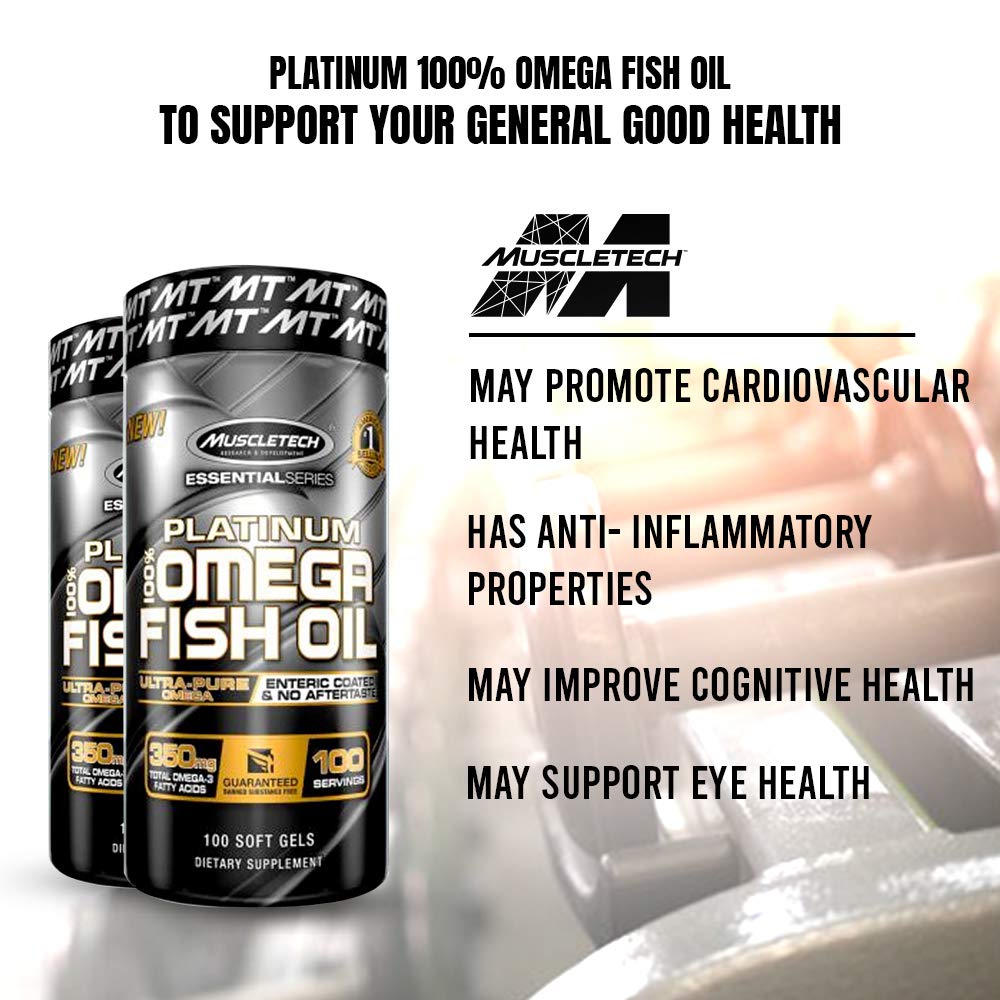 MuscleTech Essential Series Platinum Fish Oil - 100 Capsules