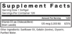 FORCE FACTOR VITAMIN D3 5000IU 120 SOFTGELS - Image 2