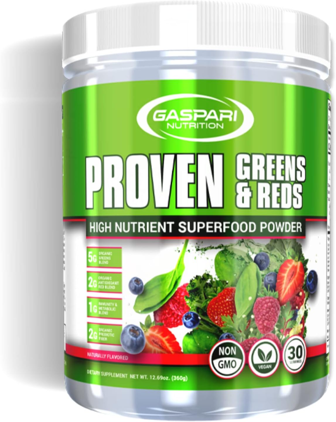 GASPARI NUTRITION PROVEN GREENS & REDS HIGH NUTRIENT SUPERFOOD POWDER 30 SERVINGS (IMPORTED)