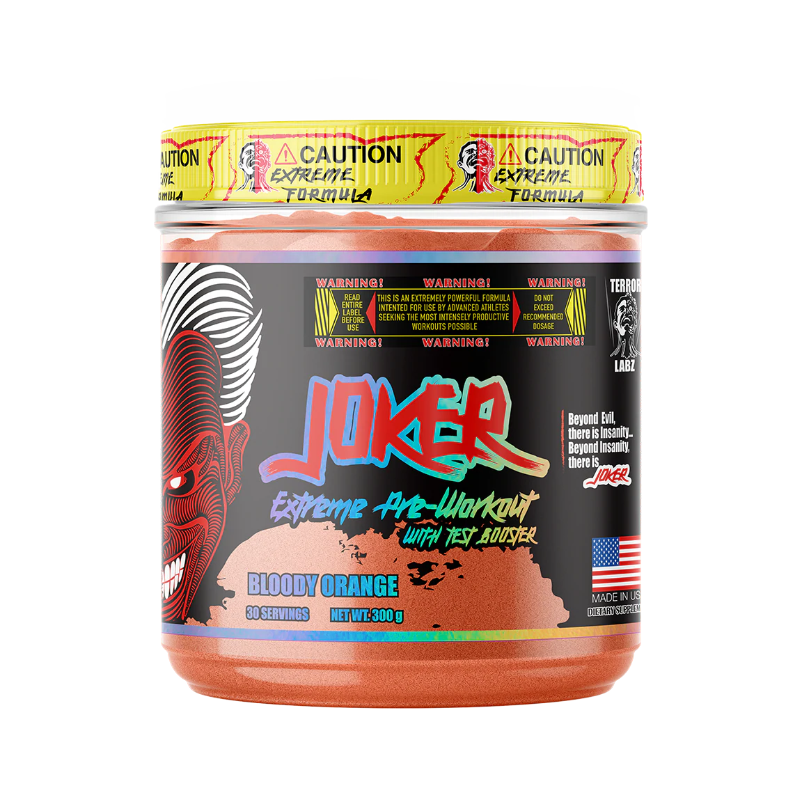 JOKER, Best High Stim Pre Workout with Test Booster for Men