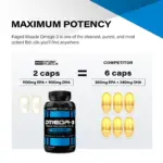 KAGED MUSCLE OMEGA-3 3000MG 60 S0FTGELS - Image 4