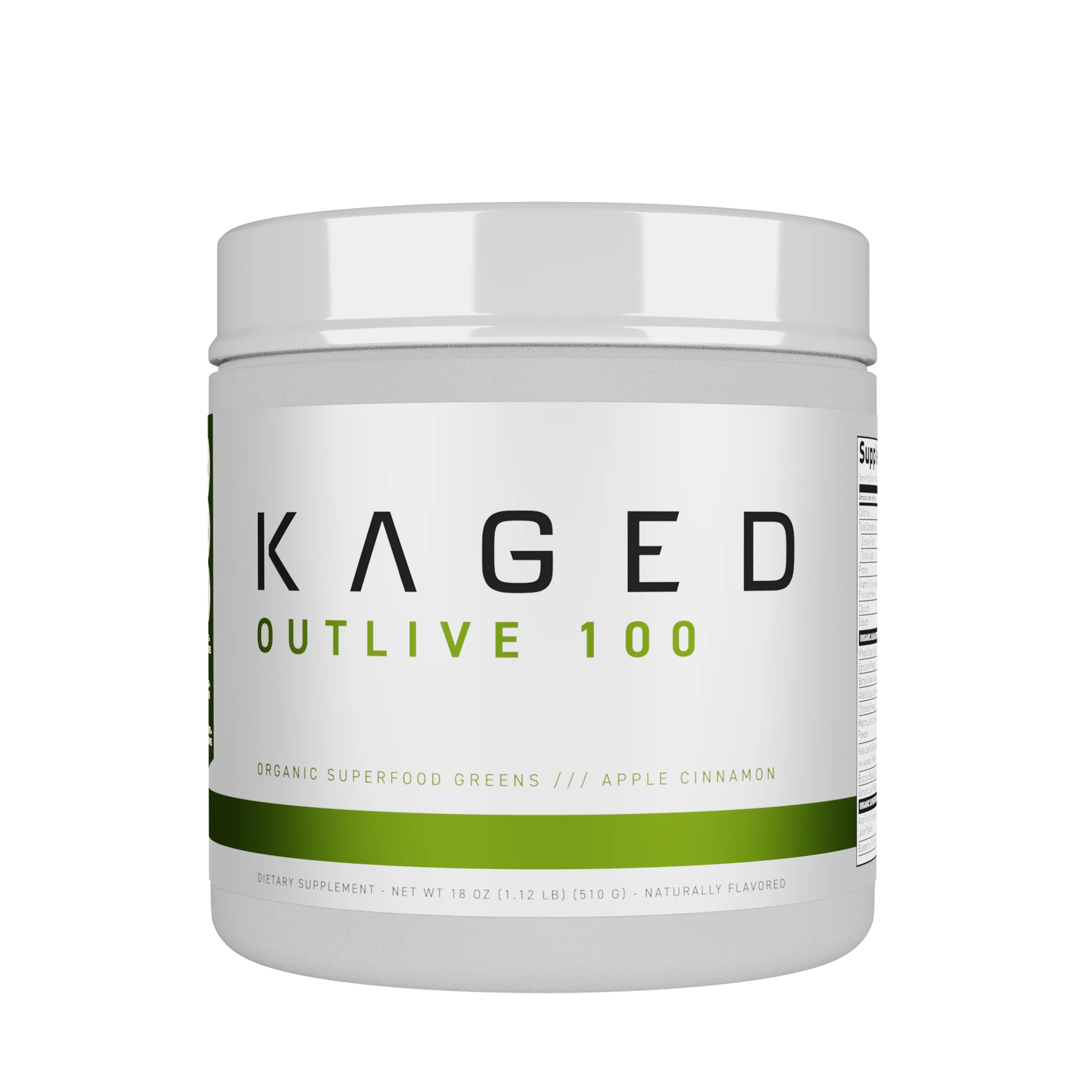 KAGED  OUTLIVE 100 ORGANIC SUPER FOOD GREENS 30 SERVINGS