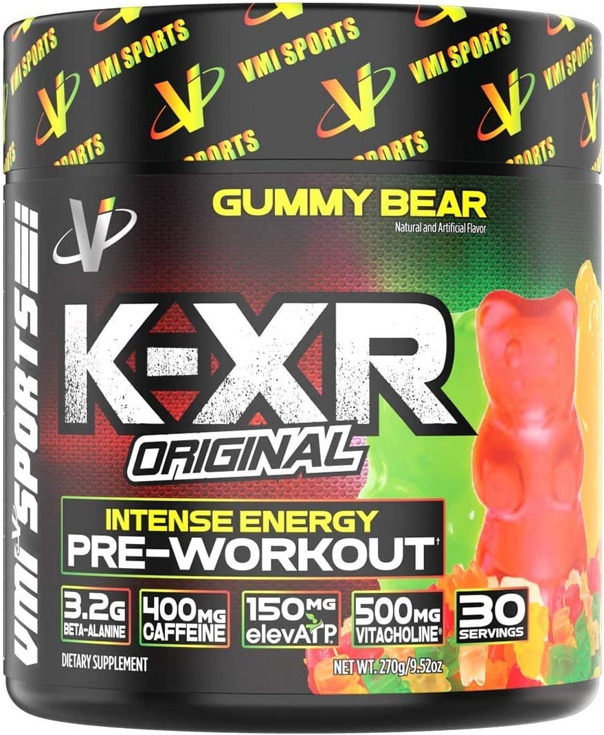 VMI Sports | K-XR Pre-Workout Energy Powder | Intense Energy Pre-Workout Drink | Creatine-Free | Enhanced Focus and Increased Endurance | Pre-Workout Powder (30 Servings)