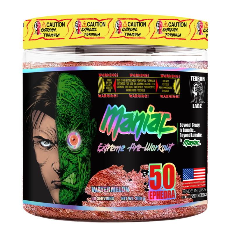 MANIAC, High Stim Pre Workout for Energy, Focus and Intensity & Thermogenic Fat Burner