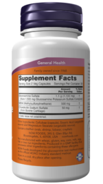 NOW FOODS GLUCOSAMINE & MSM 60 VEG CAPSULES - Image 2
