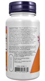 NOW FOODS GLUCOSAMINE & MSM 60 VEG CAPSULES - Image 3