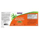 NOW FOODS HORNY GOAT WEED EXTRACT 750 MG 90 TABLETS - Image 2