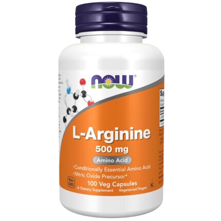 NOW FOODS L-ARGININE 500MG 100 VEG CAPSULES