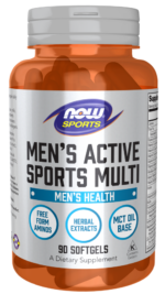 NOW SPORTS MEN'S ACTIVE SPORT MULTIVITAMIN 90 SOFTGELS
