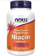 Now Foods Niacin 500 mg, Double Strength Flush-Free 90 Veg Capsules