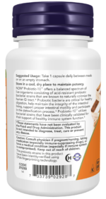 NOW FOODS PROBIOTIC 50 BILLION 50 VEG CAPSULES - Image 3