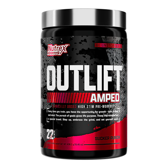 NUTREX RESEARCH OUTLIFT AMPED CLINICALLY DOSED HIGH-STIM PRE-WORKOUT 22 SERVINGS