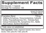 Yellow Bullet Fat Burner With Ephedra 100 Capsules - Image 3