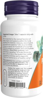 NOW FOODS ZINC PICOLINATE 50MG 120 VEG CAPSULES - Image 3