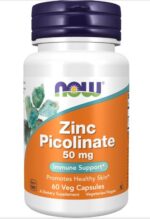 NOW FOODS ZINC PICOLINATE 50MG 60 VEG CAPSULES