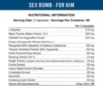 APPLIED NUTRITION SEX BOMB - MALE LIBIDO ENHANCER 120 CAPSULES - Image 2