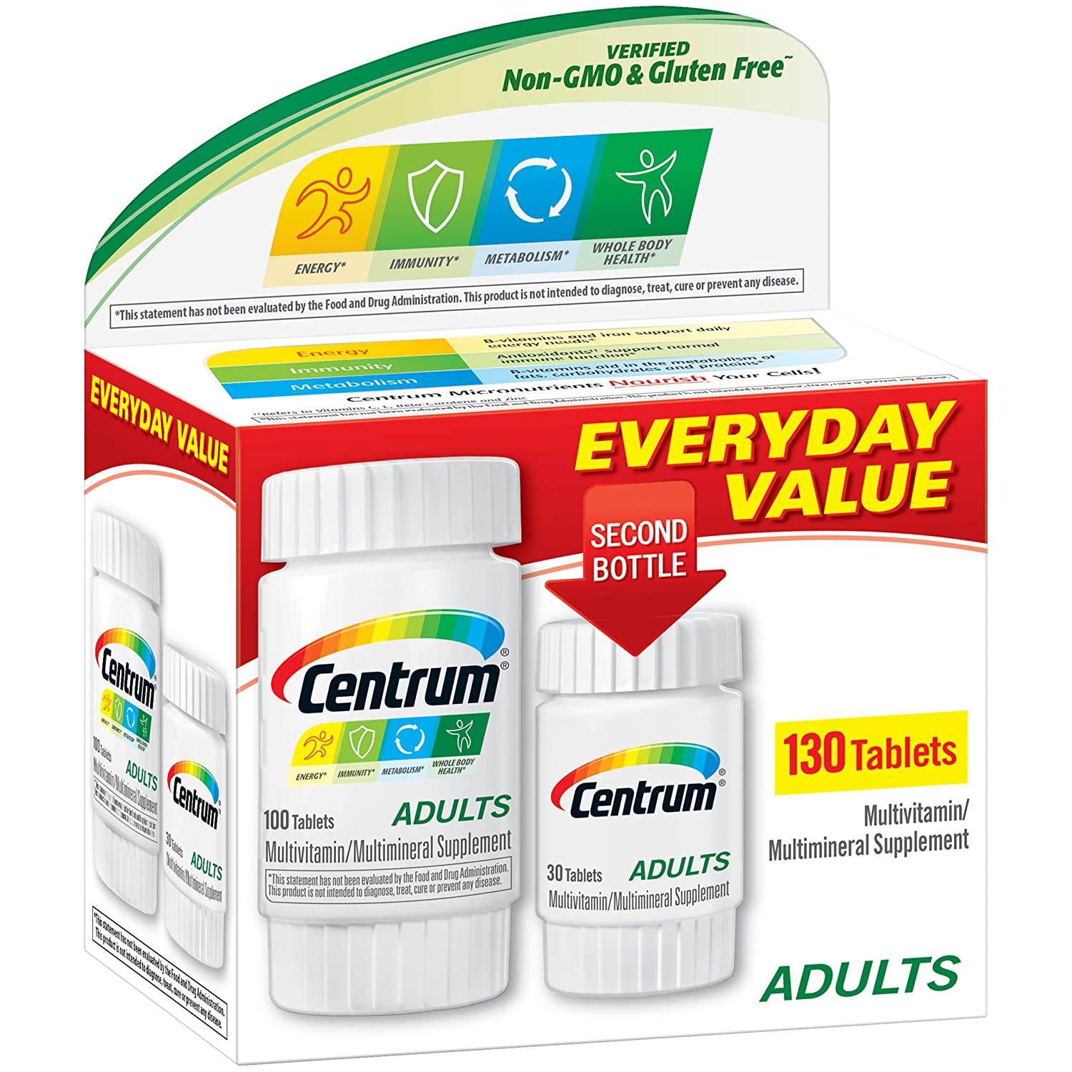 centrum-multivitamin-vitamin-galaxy.jpg Centrum Multivitamin/Multimineral, Adults, 130 tablets - Image 1