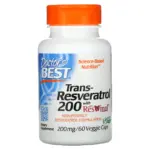 Doctor's Best Trans-Resveratrol 200 with Resvinol, 200 mg, 60 Veggie Caps