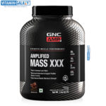 GNC AMP Amplified Mass XXX- 50g Protein, 10g BCAA, 3g Creatine, 125g Carbs - 6.6 lbs, 3 kg
