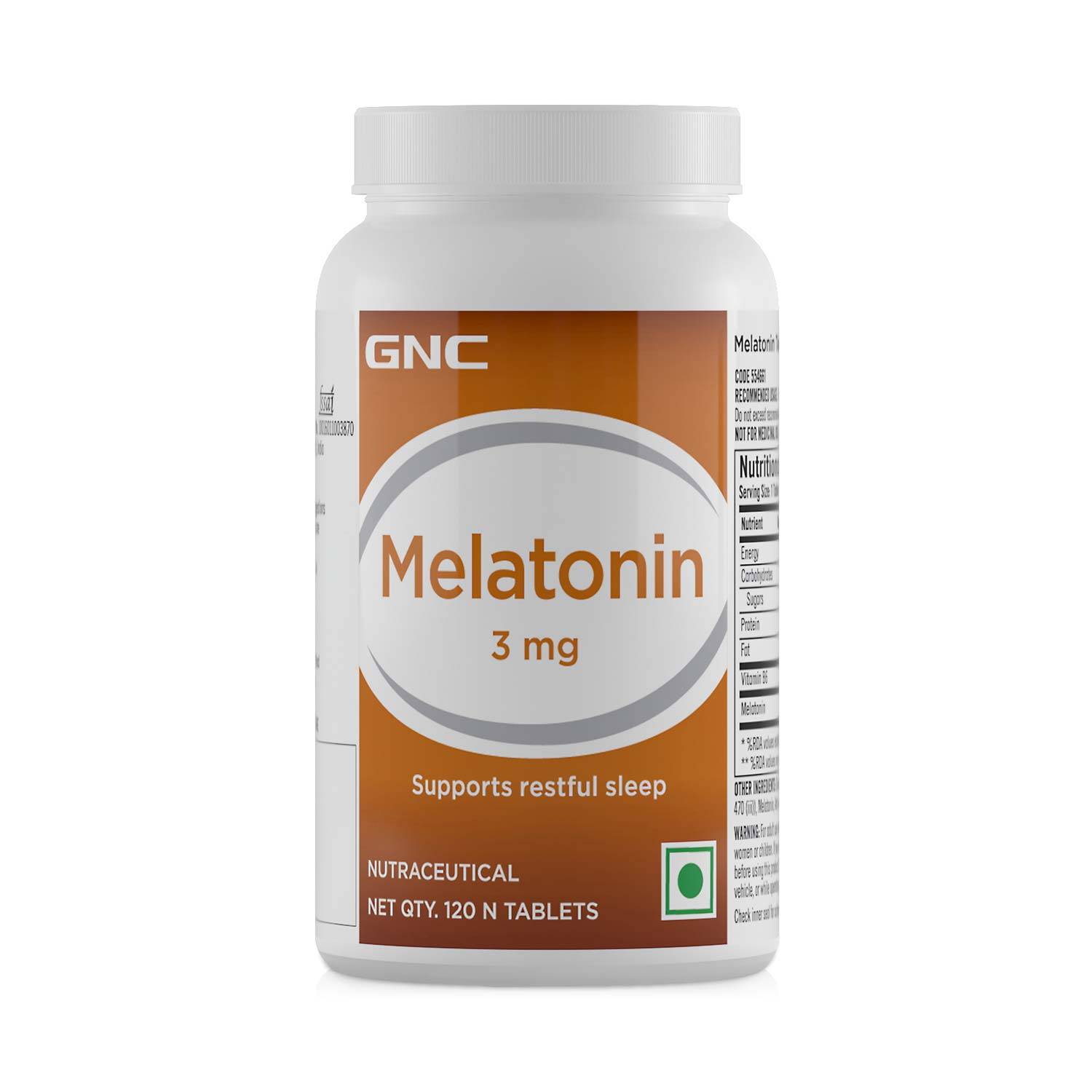 gnc-melatonin-1.jpg GNC Melatonin 3 mg - 120 Tablets - Image 1