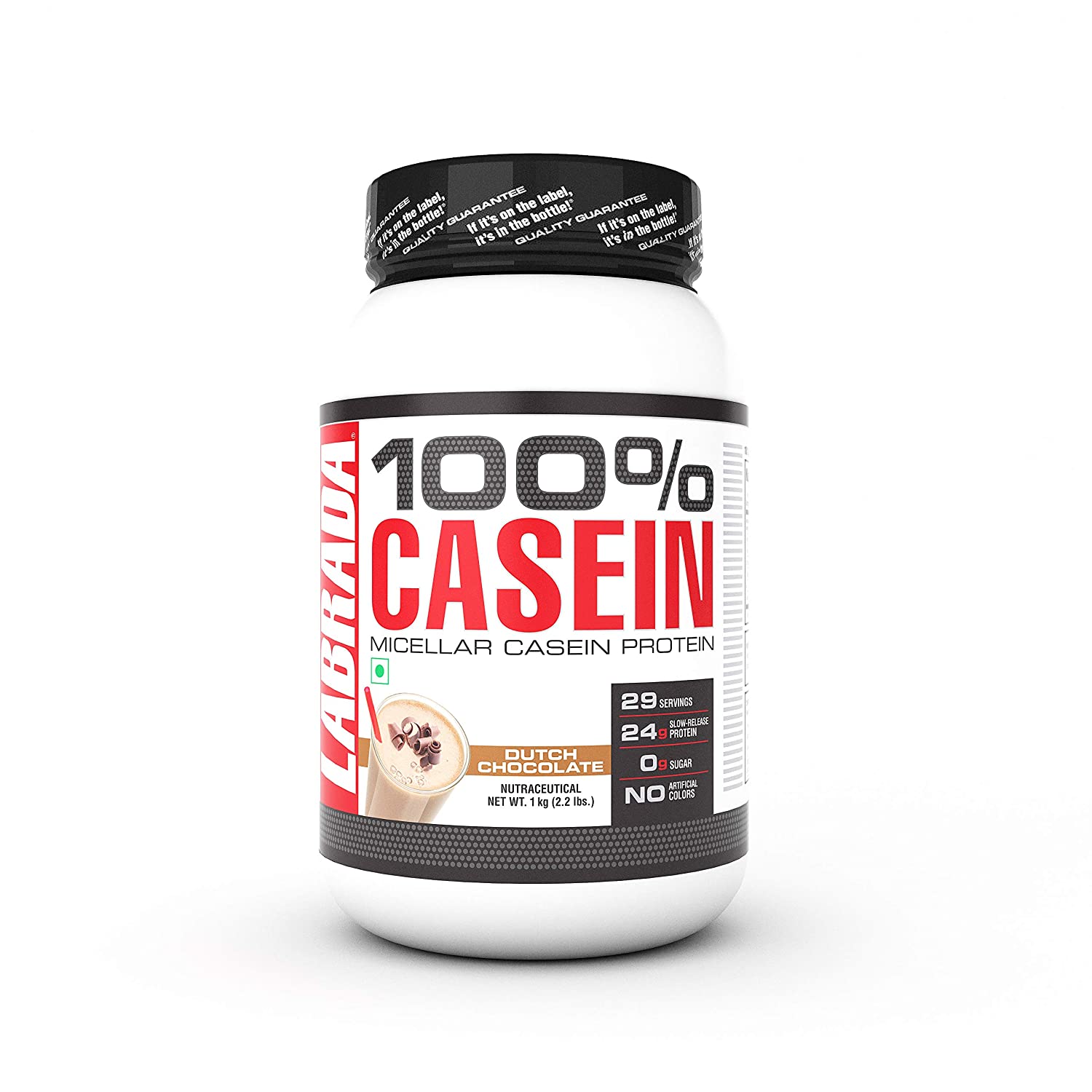 Labrada 100% CASEIN Micellar Casein Protein  29 Servings) - 2.2 lbs (1kg) (Dutch Chocolate)