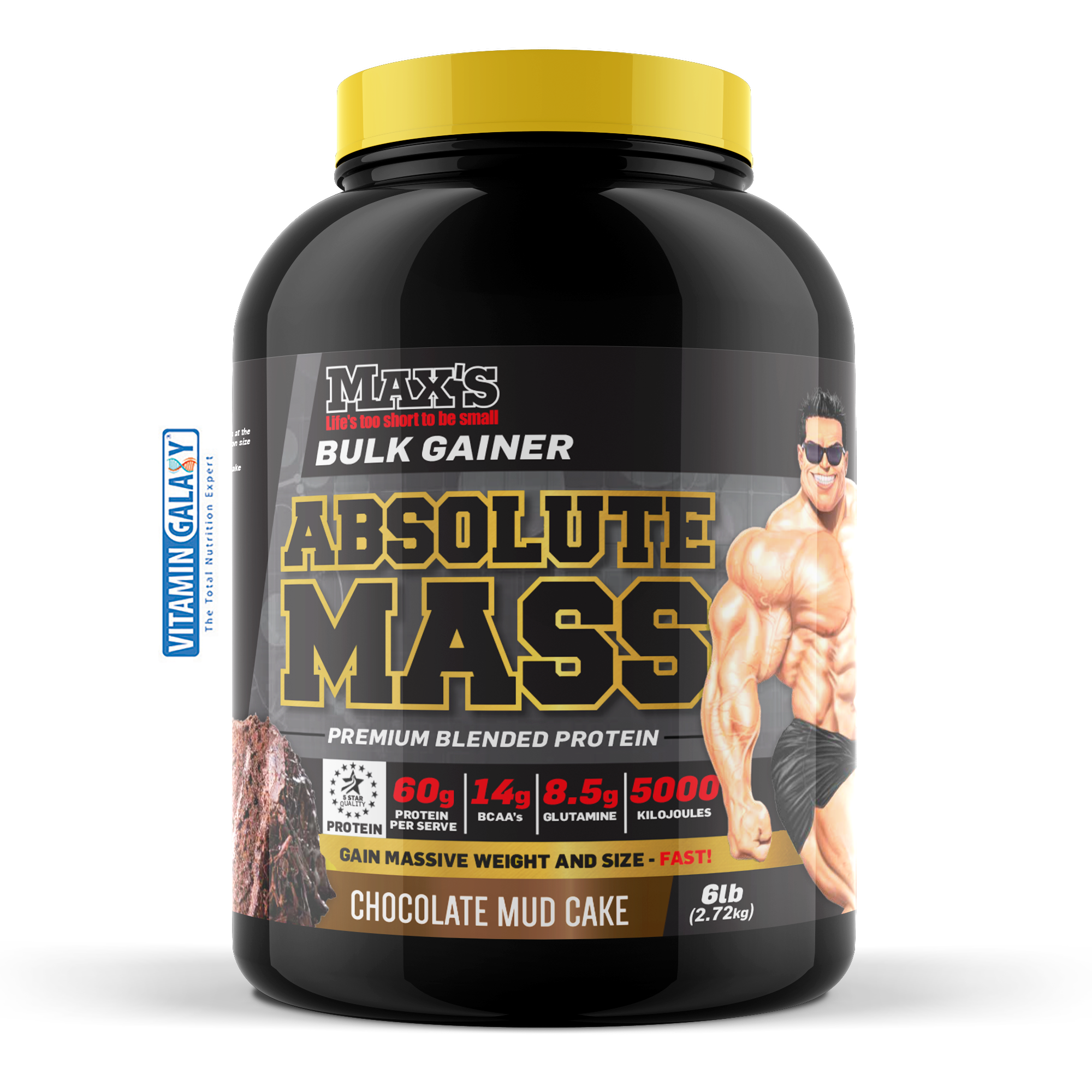 maxs-absolute-mass-6lb-choc-VITAMIN-GALAXY-@2x.png MAX’S ABSOLUTE MASS ULTIMATE MASS GAINER- 6 LB - Image 1