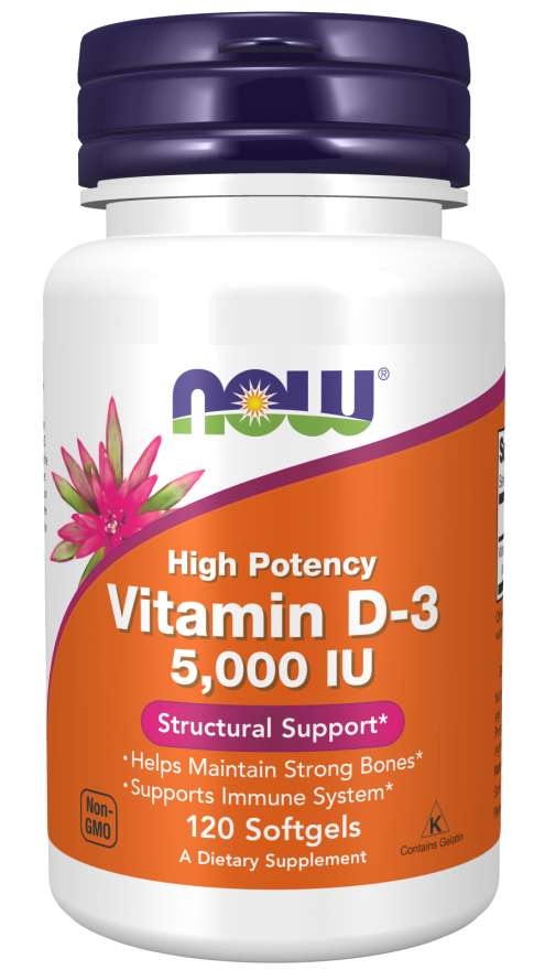 Now Foods Vitamin D-3 5000 IU Softgels