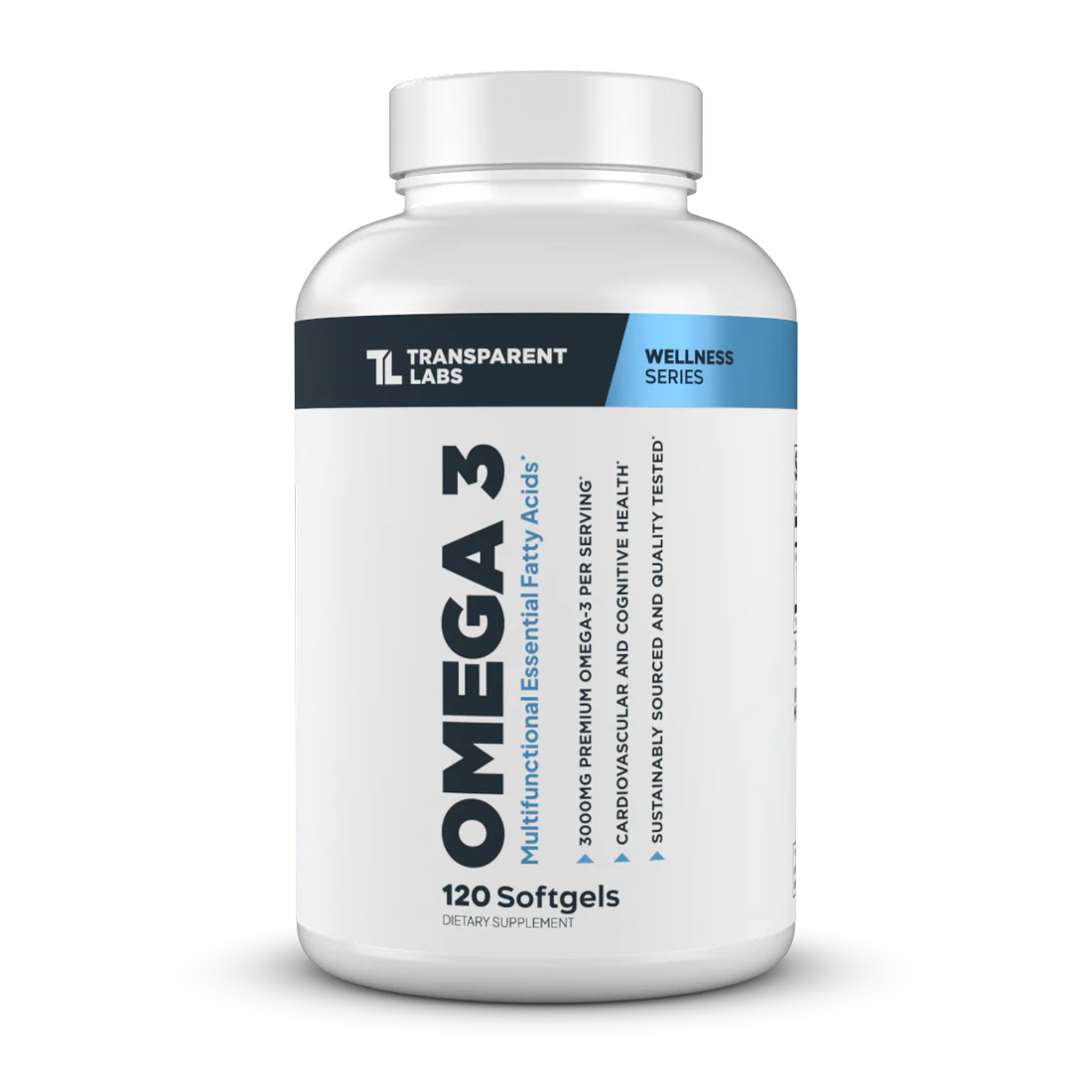 TL_Omega3_120C_1_6_Front TRANSPARENT LABS OMEGA-3 120 CAPSULES - Image 1
