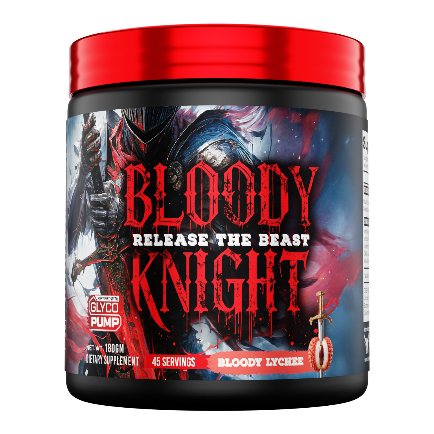blood-knight-lychee TORO PHARMA BLOODY KNIGHT PRE-WORKOUT 45 SERV - Image 1