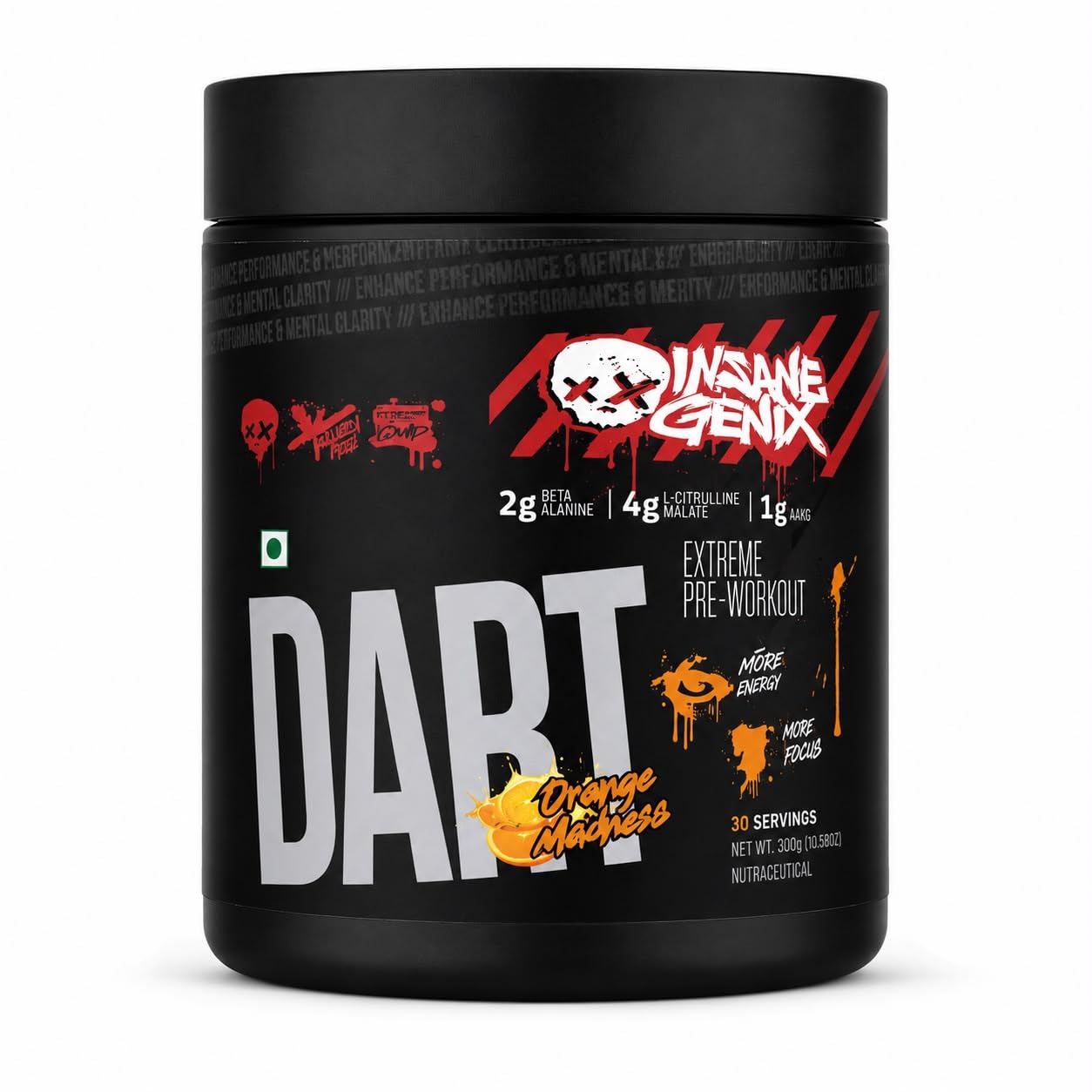 61jdRdiy-WL._SL1254_ InsaneGenix DART Extreme Pre-Workout - Image 1