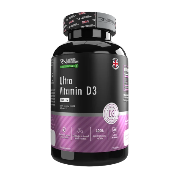 REFINEDNUTRITIONULTRAVITAMIND3 REFINED NUTRITION VITAMIN D3 4000IU 365 TABLETS - Image 1