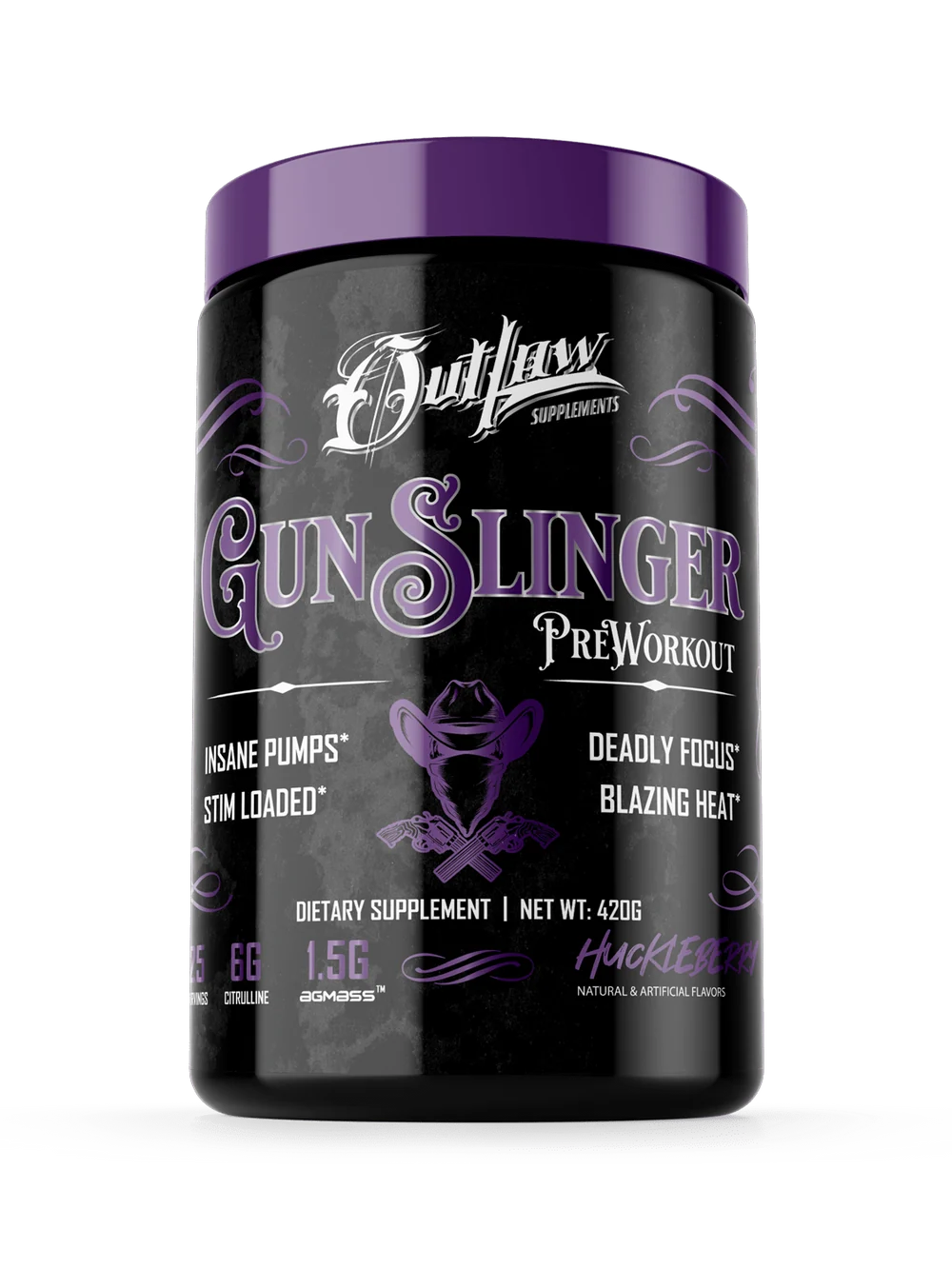 gunslinger-3423827_1000x1333_crop_center OUTLAW SUPPLEMENTS GUN SLINGER PRE WORKOUT - Image 1